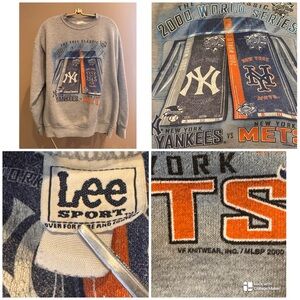 Y2K Vintage 2000 World Series "Subway Series" graphic Lee Sport crewneck